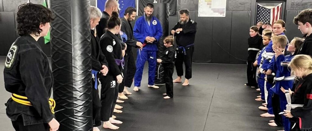 Carlson Gracie Brazilian Jiu-JItsu Team promoting to another belt at Triple Crown Athletic